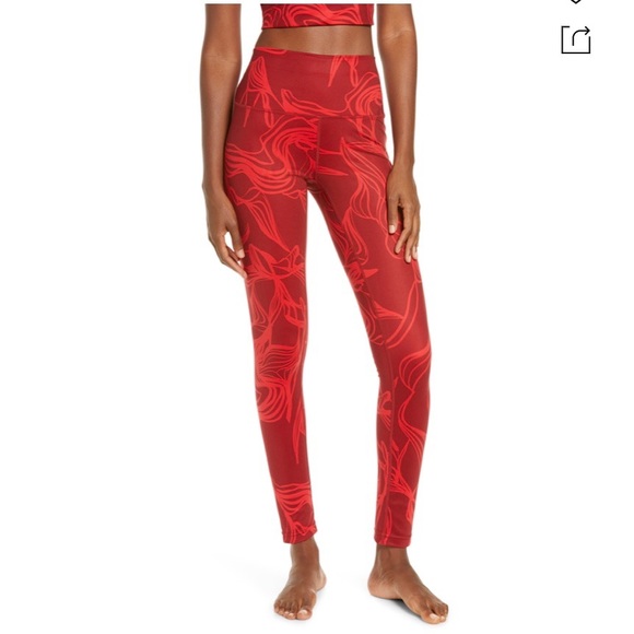 zella red leggings